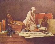 Jean Simeon Chardin Die Attribute der Kunste und die Belohnungen, die ihnen gewahrt werden Spain oil painting artist